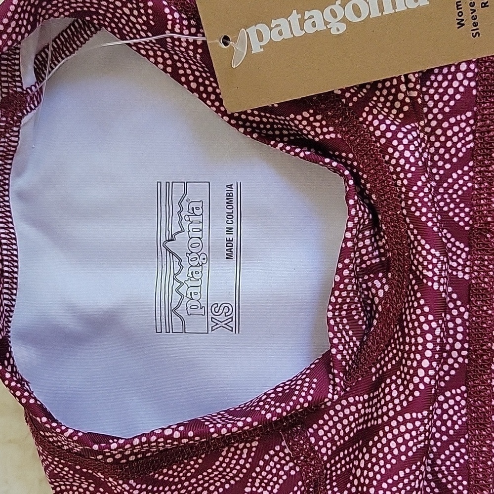 NWT!  Sport PATAGONIA Women’s Short-Sleeved Micro Swell Rashguard SZ SX - Picture 3 of 10